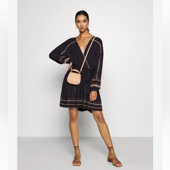 Free People Dresses & Skirts - Free People Delilah Minidress in Deep Navy